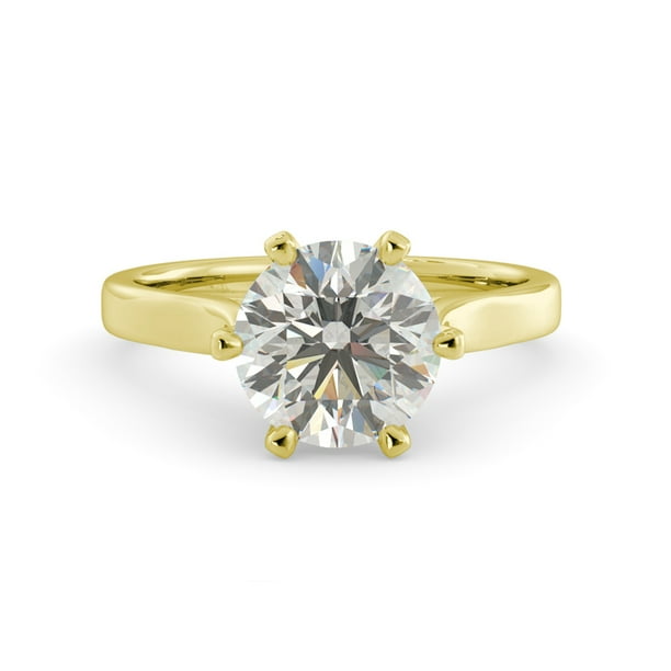 2.26Ct Princess Cut Emerald 14K Yellow Gold Over Wedding Solitaire Vintage Ring